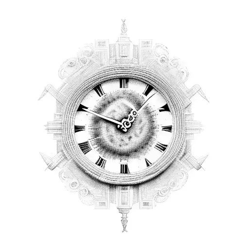 Roman Empire Birth Clock Date Numerals