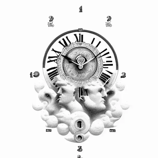 Roman God Birth Clock Numerals