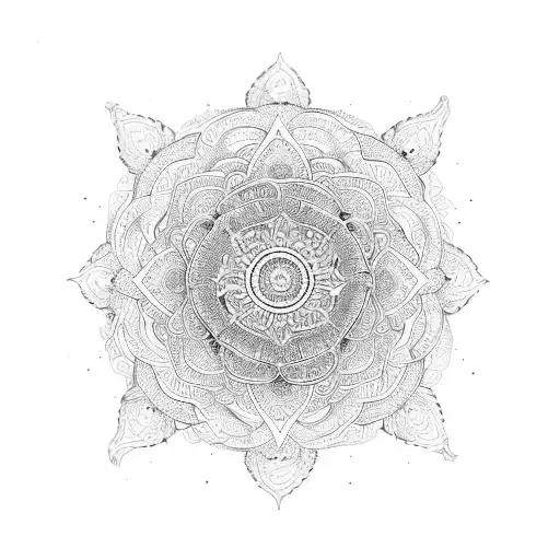 An Intricate Mandala Design Incorporating Elements Of Nature And Family Symbols