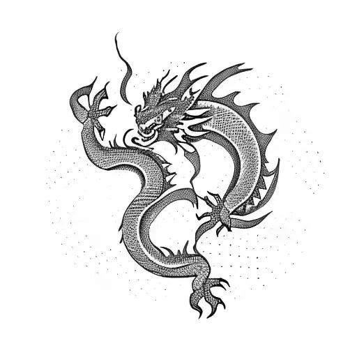 A Taekwondo Practitioner Performing A High Kick With A Silhouette Of A Dragon In The Background