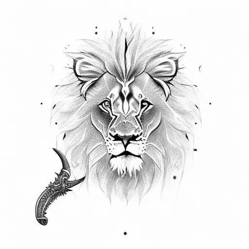 Lion With Dagger
