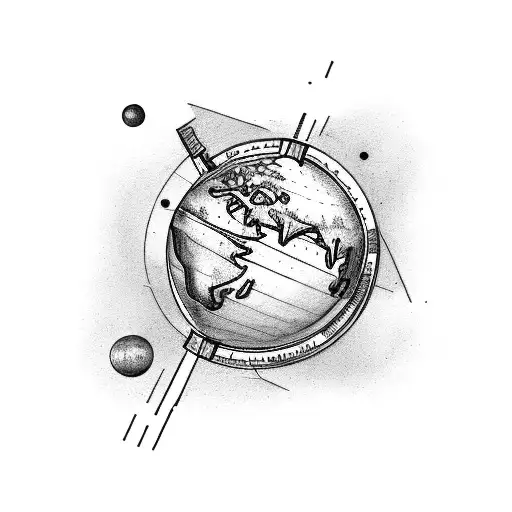 Earth Globe With The Letter X