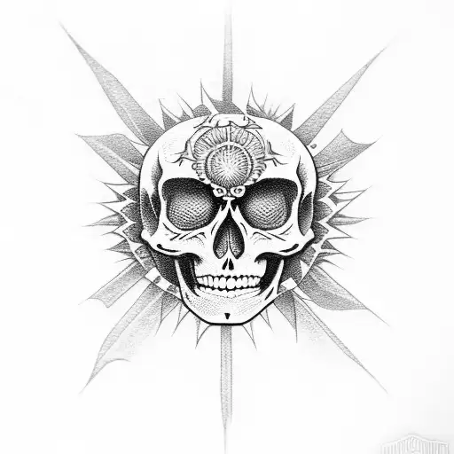 Skeleton Take A Stuff Behinde Sun