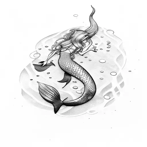 Mermaid Swiming Down