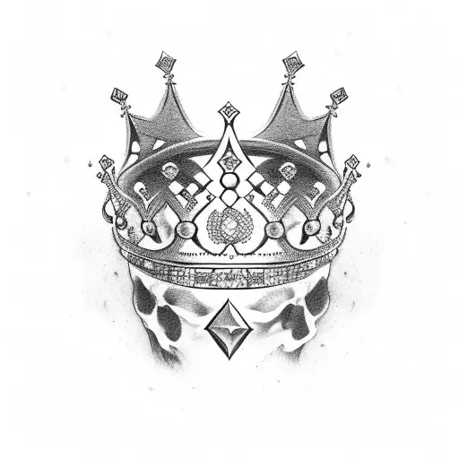 Crown With King Word Underneath