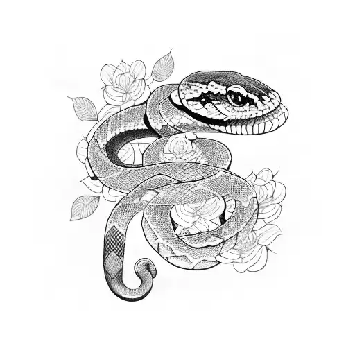 Snake With Flower