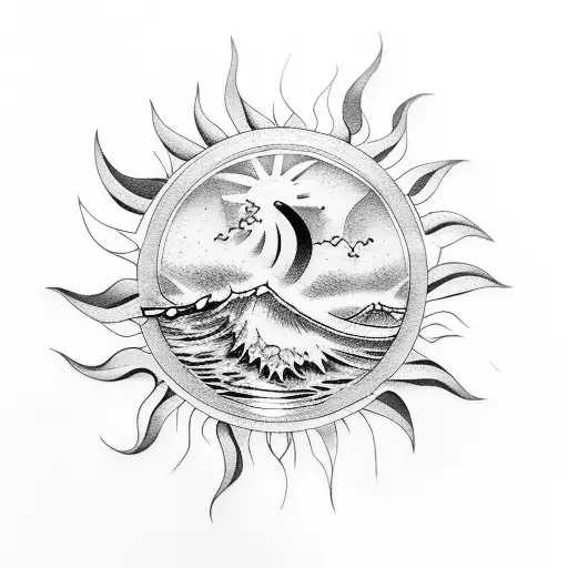 Wave With Sun And Number 20