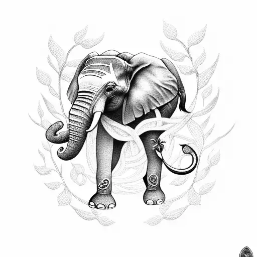 Elephant With Vines