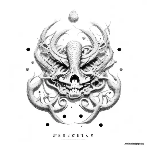 A Dotwork Representation Of A Powerful Gun Combined With A Sensuous Piece Of Sheet Music