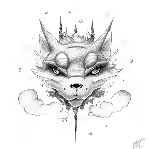 Cloud With 3 Lighting Strikes Small