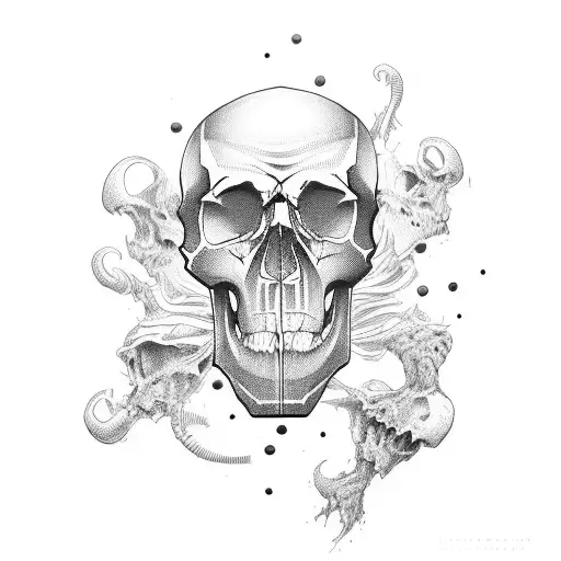 Skull Redhead 2 Meters With Mutilated Hand