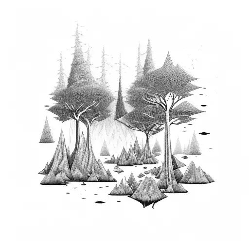 Forest Landscape With Hidden Illyrian Symbols