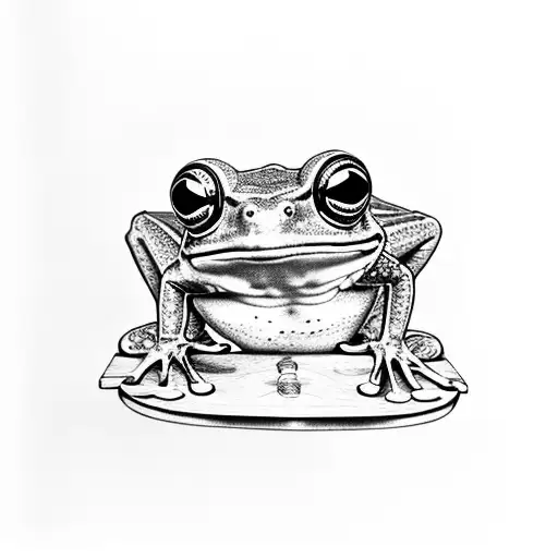 Frog With Skateboard