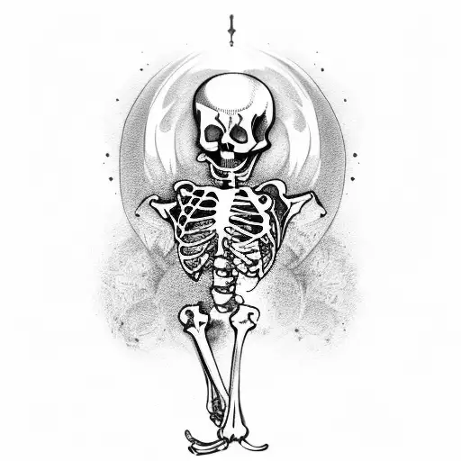 Skeleton With Hourglass