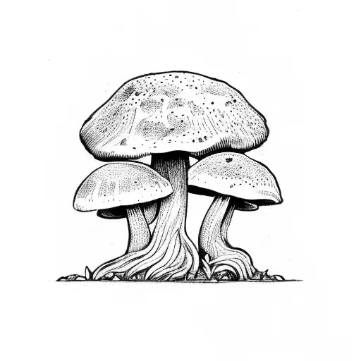 Mushrooms Growing On The Trunk Of A Tree