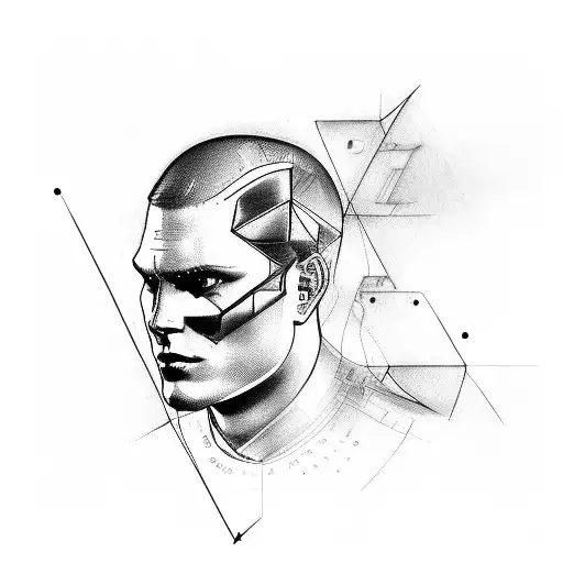 A Detailed Blueprint Of A Race Car With Michael Scofield's Face Subtly Incorporated