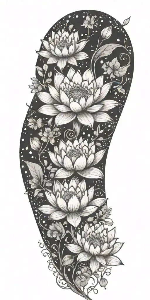 Daisy Flowers And Lotus