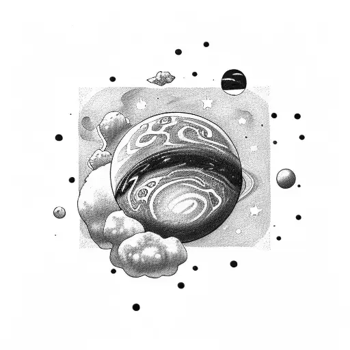 Saturn Pluto The Moon And Stars