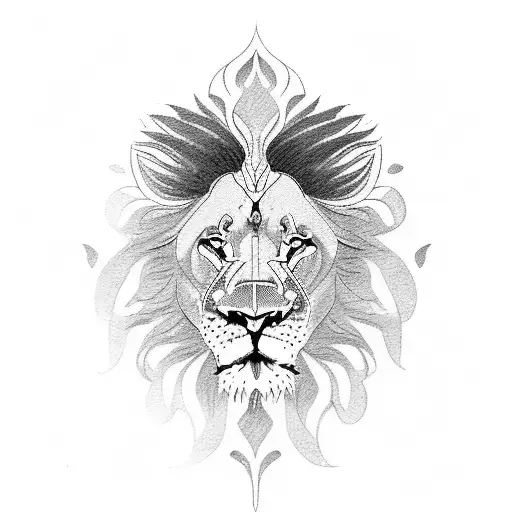 Bigger And Smaller Lion