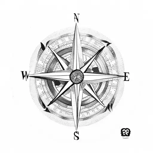Compass With Boat