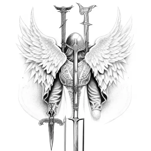 Baby Warriors Sword With Angel Wings