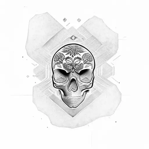 Skull Reflex In A Mirror