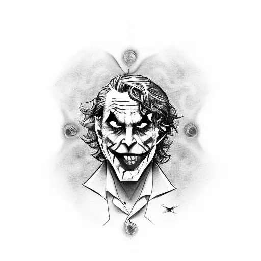 Joker With Different Emotion Expressions In The Background