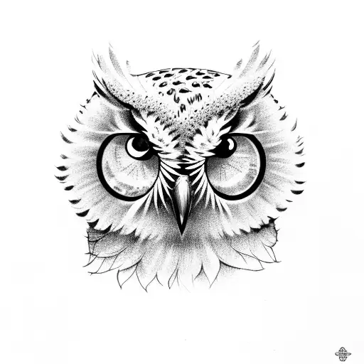 Owl With Sunflowers Eyes