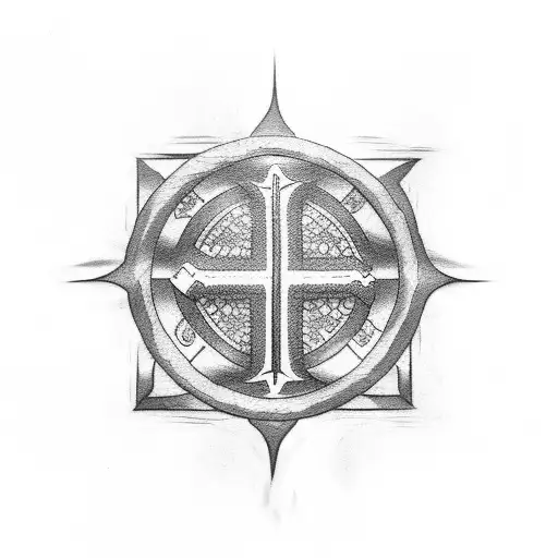 Symbolic Representation Of The Syrian Flag With A Christian Cross Incorporated