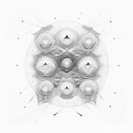 A Galaxy Filled With Intricate Drawings Inspired By The Golden Ratio