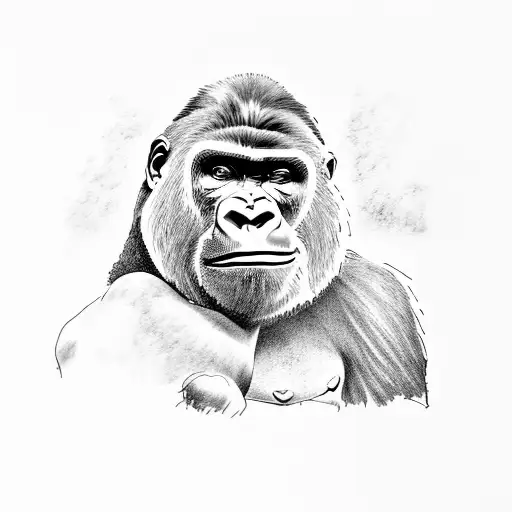 Gorilla With Golden Necklace
