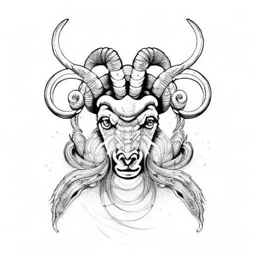Aries With Line Work