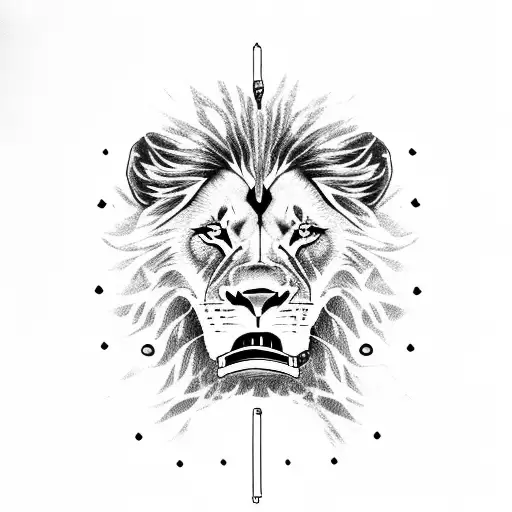 Lion Holding A Lightsaber In Its Mouth