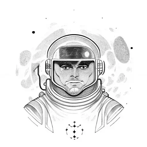 A Wealthy Warrior With Dedication In Space Suit Compare To Atoms