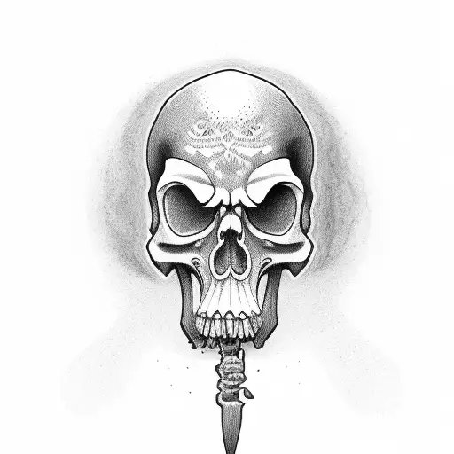 Grim Reaper Holding A Queue