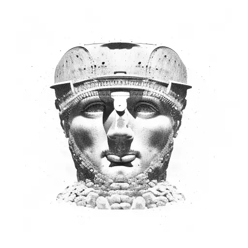 Roman Solider Next To The Colosseum