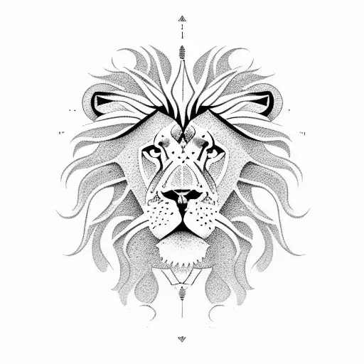 Musical Notes Forming The Shape Of A Lion