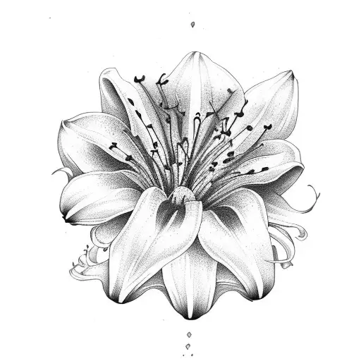 Word Mum With Lilies