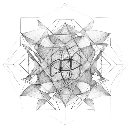 Abstract Geometric Design Symbolizing The Bond Between Family Members