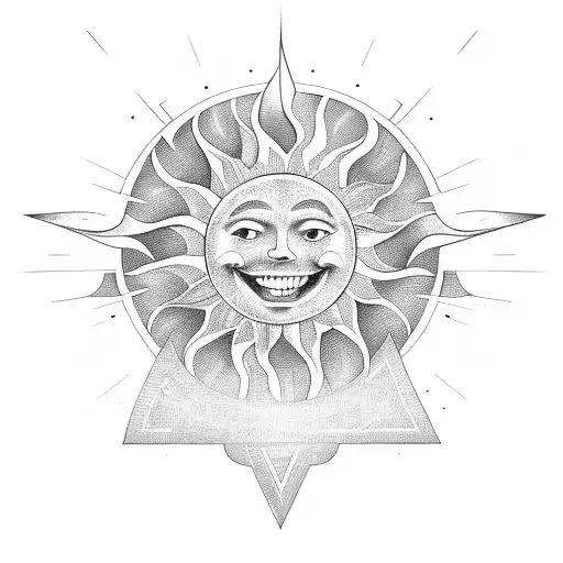 A Smiling Sun With The Word 'Success' In Its Rays