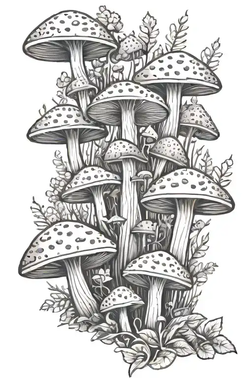Mushroom Forest Geometric Design