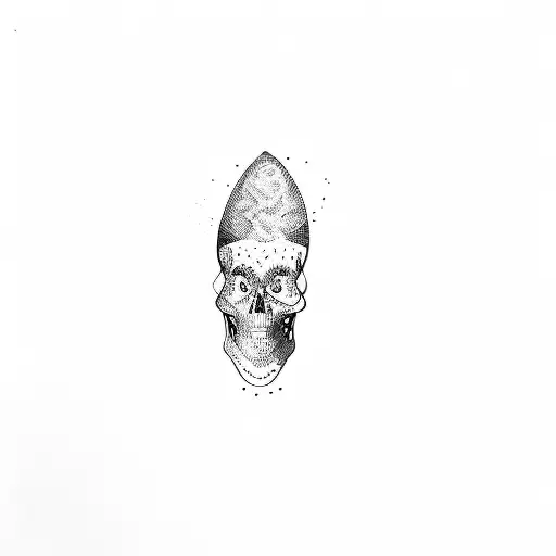 A Gold Skull On A Black Background