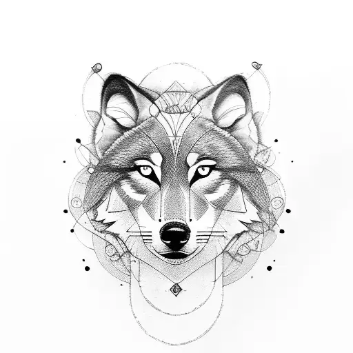 Woman Face With Wolf