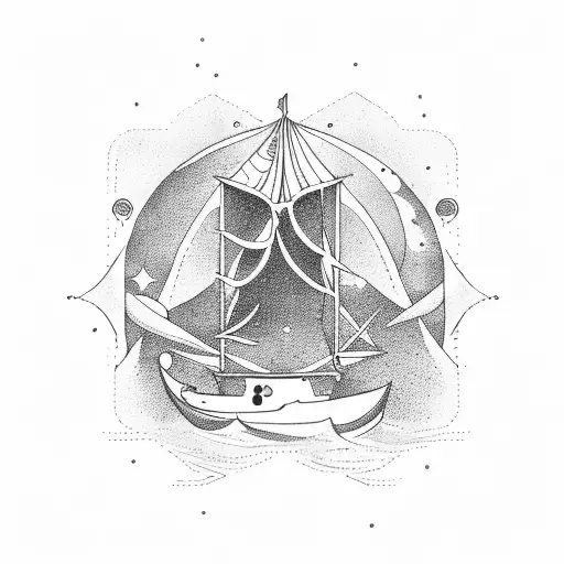 An Adventurer Sailing Through A Galaxy