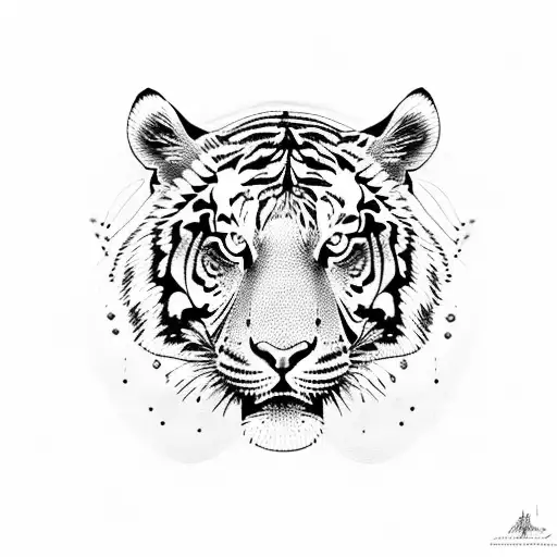 Tiger Abstract Ornaments