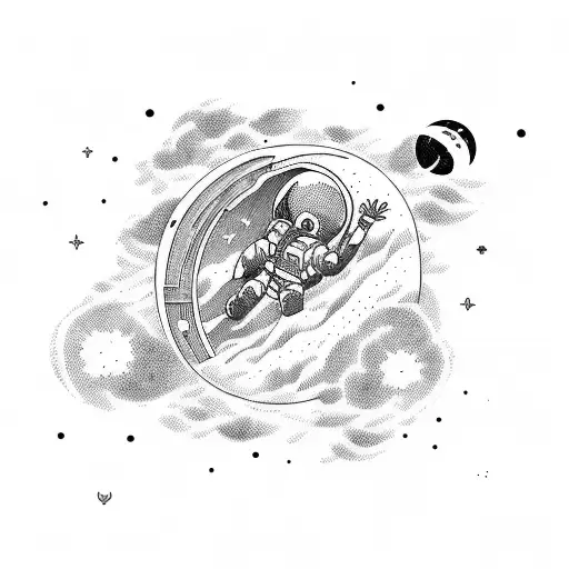 Astronaut Floating Above A Planet