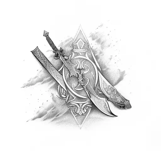 Swords Fine Line Back