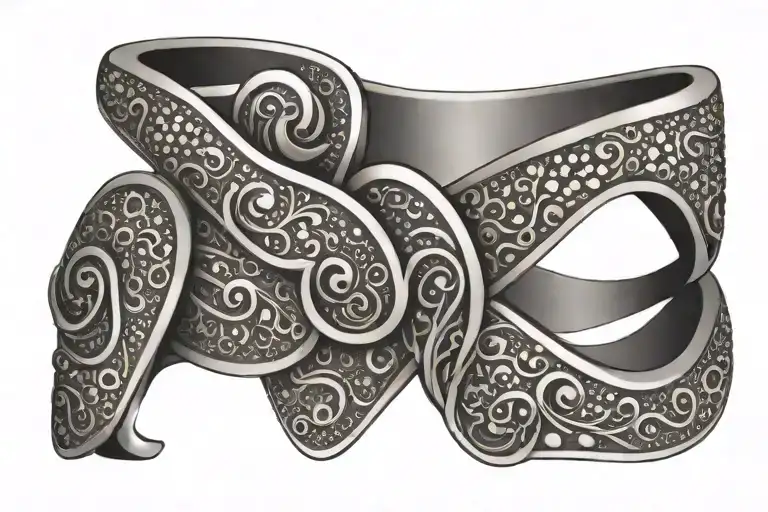 Wedding Band With A Letter S