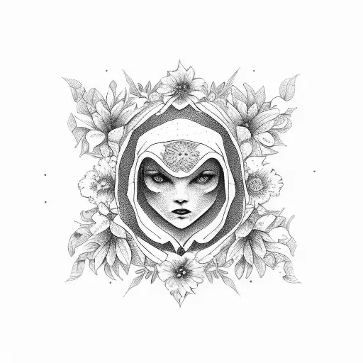 Floral Frame With Quote In The Middle