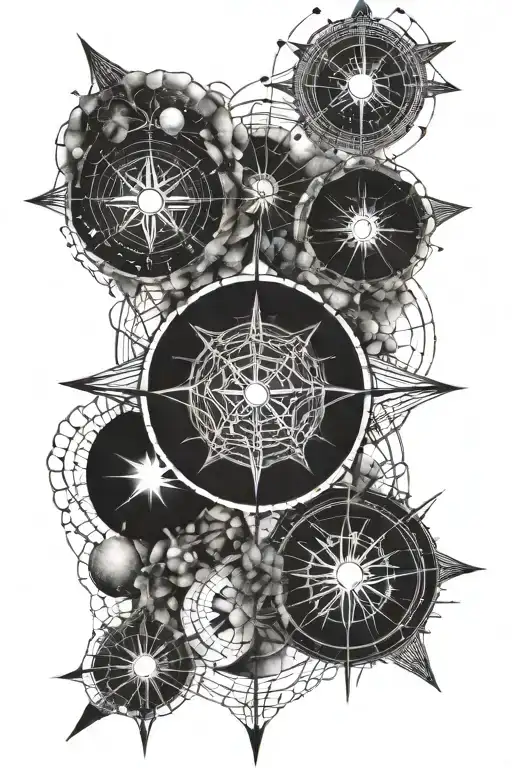 Universe Compass Spiderwebs Crop Circles